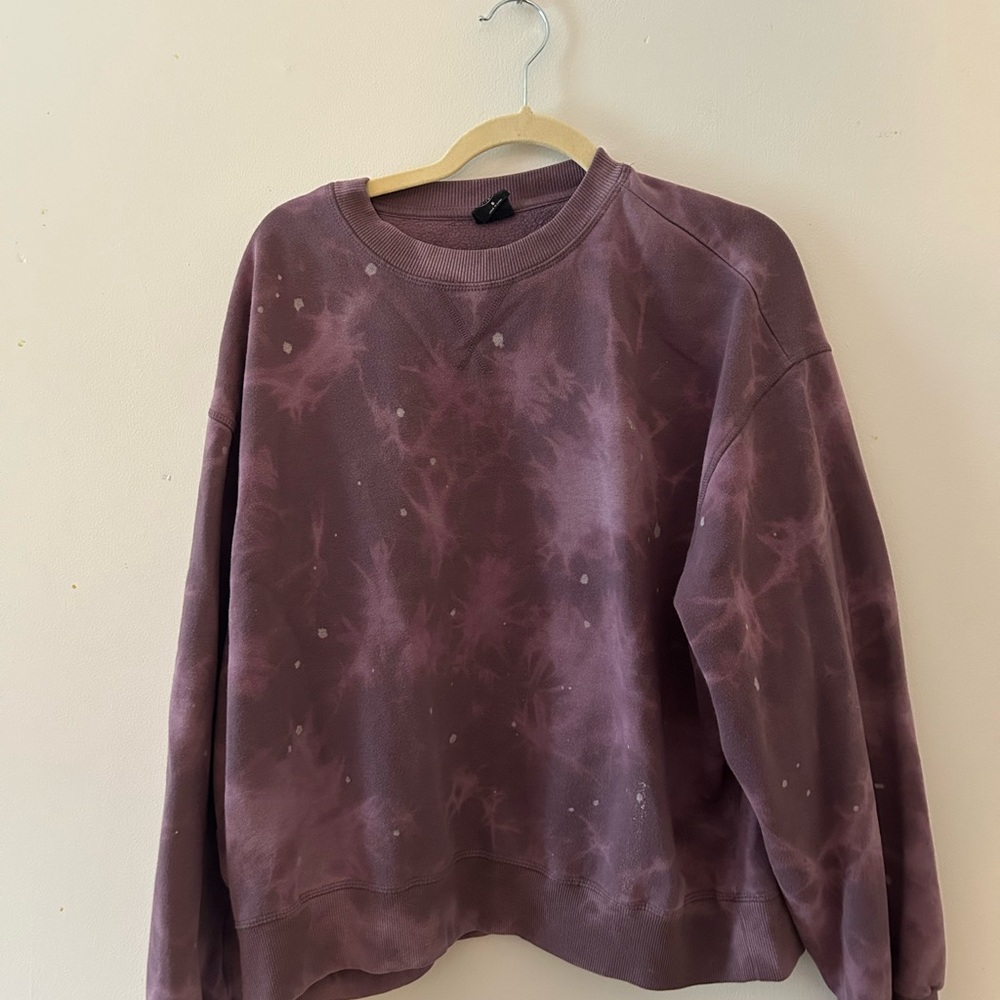 PacSun Women's Mauve Tie-Dye Crew Neck